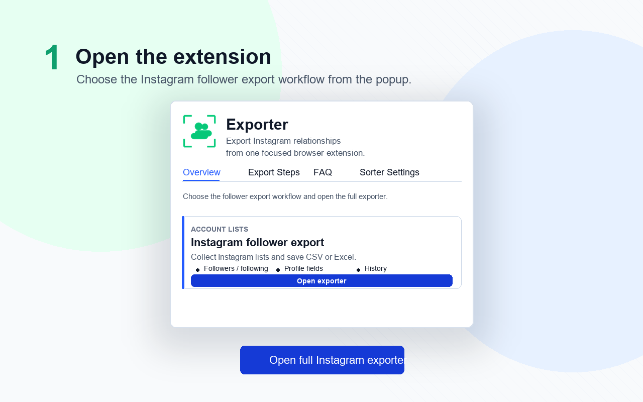 InExporter Chrome extension